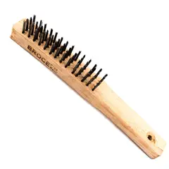 GENERICO - Escobilla de Acero Broce 4 x 14 Mango Madera