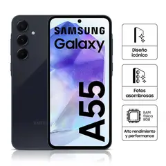 SAMSUNG - Celular Galaxy A55 5G 8GB 256 Gb Negro SM-A556E