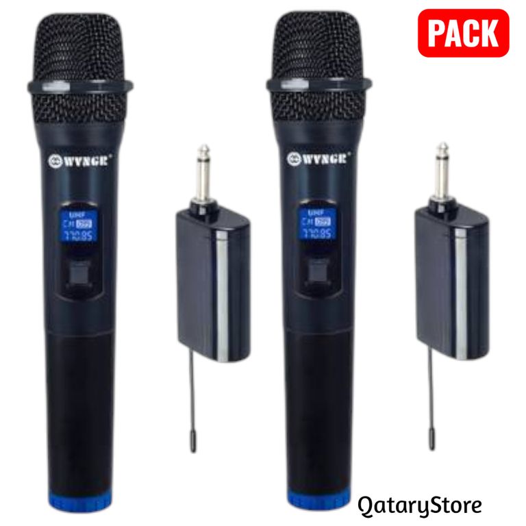 Par de Microfonos Inalámbrico Profesional Ideal para Karaoke Fiestas Entrevistas Conferencias
