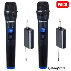 OEM - Par de Microfonos Inalámbrico Profesional Ideal para Karaoke Fiestas Entrevistas Conferencias