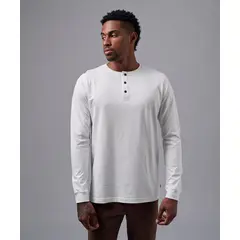 MBO - Polo Hombre Manga Larga Jersey Henley