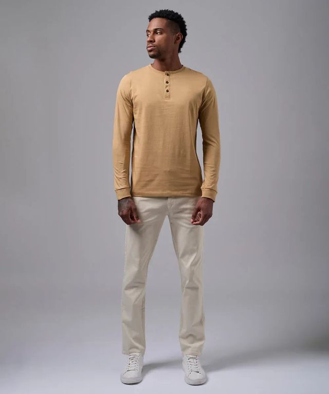 Polo Henley 100% Algodón Hombre
