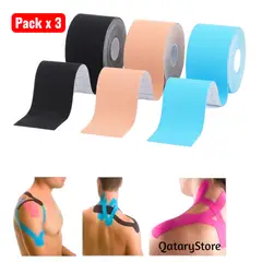 OEM - Pack x3 Cinta Kinesiologica Elastica Adhesiva 5cmx5m FisioTerapia y Deportes