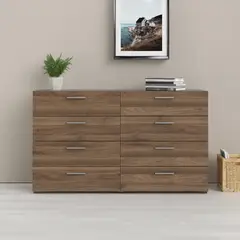 PELIKANO - Comoda Melamina Eco 8 Cajones 1.20m / Maderado
