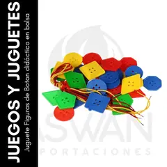 GENERICO - Juguete Figuras de Boton didáctico en bolsa