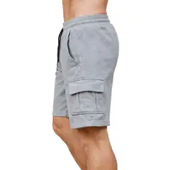ENKI - Short Hombre Waffle Gris Claro Casual Premium Urbano