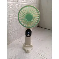 GENERICO - VENTILADOR RECARGABLE CREMA DE 5 VELOCIDADES