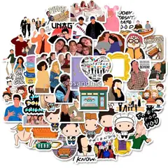 GENERICO - Sticker Friends pack 50 pegatinas serie resistente al agua