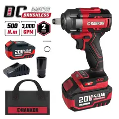RANKOR - Llave de Impacto 20V Brushless 500Nm Inalámbrica RLIW20002