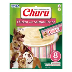 CHURU - Snack para Perros de Pollo Con Salmón 8 Tubos x20gr