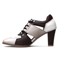 D' PODER - Botín Mujer Versátil de Cuero con Taco