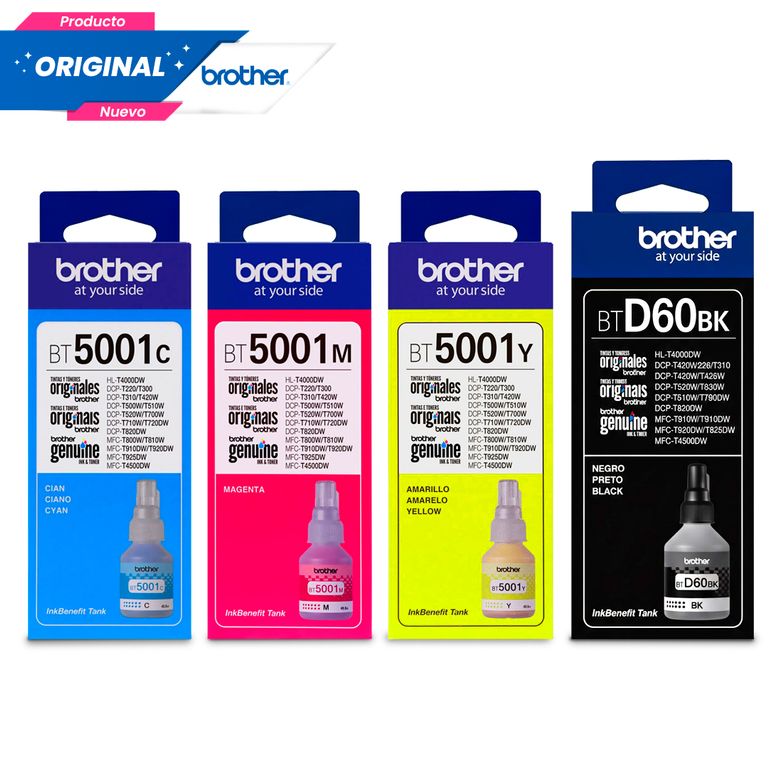 Kit Tinta 5001 Original Negro Cian Magenta Amarillo
