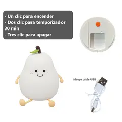 GENERICO - Lámpara de Pera de Silicona Inalámbrica LED Nocturna