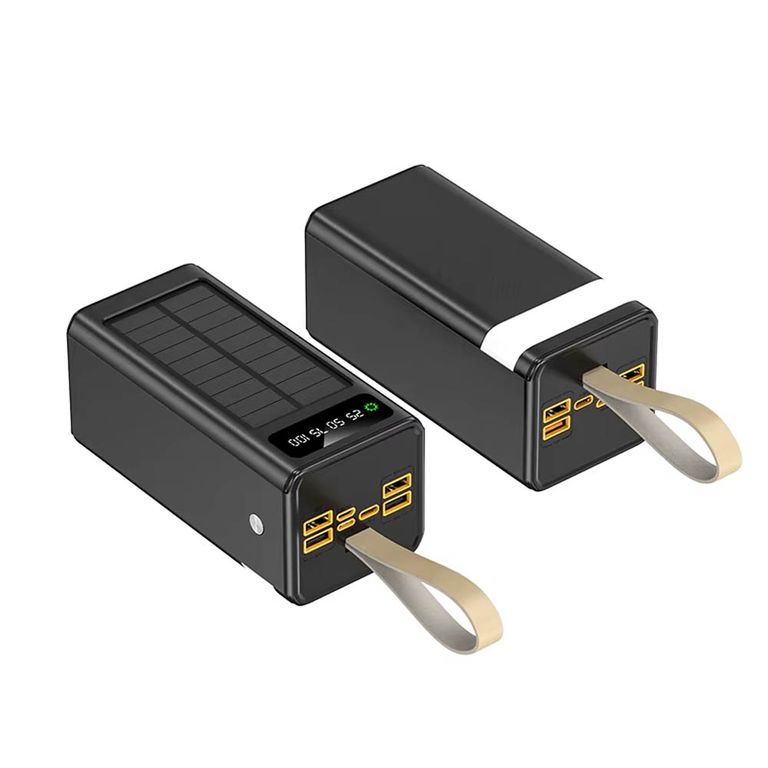 Power Bank 55000 mAh Carga Rápida PD25W Negro con Linterna