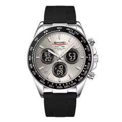SKMEI - Reloj Orbit Hombre Analógico Digital Elegante Acero 2588