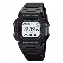 SKMEI - Reloj Motion Unisex Digital Deportivo Podometro 5 Alarmas 2596