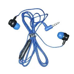 GENERICO - AUDIFONO AUXILIAR AZUL BASICO EN BOLSA DEXBO CON REGULADOR