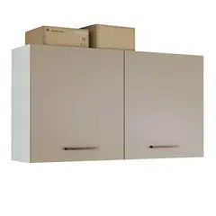 MADESA - Gabinete Superior de Almacenamiento para Garaje Multiuso 120 cm BlancoCrema