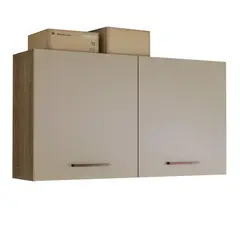 MADESA - Gabinete Superior de Almacenamiento para Garaje Multiuso 120 cm MarrónCrema