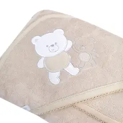 GENERICO - Toalla de Baño Bebé con Capucha Felpa Algodón 95 cm x 86 cm