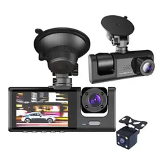 GENERICO - Cámara Dash Cam Doble HD para Auto Grabación Frontal y Trasera