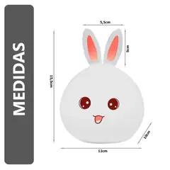 GENERICO - Lámpara de Conejito de Silicona Inalámbrica LED Nocturna