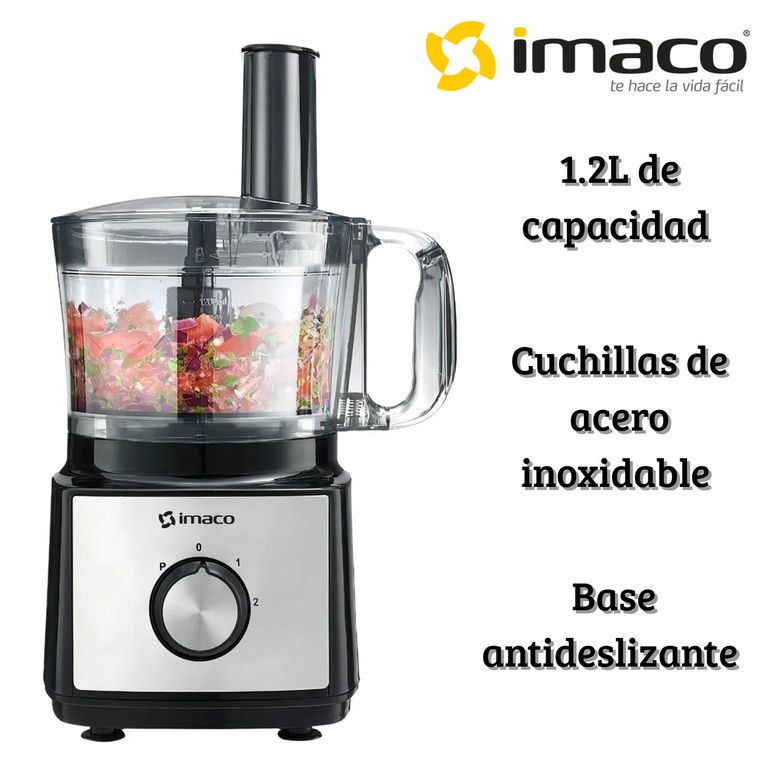 Procesador de alimentos FP7581 8 en 1 Potencia 750 Watts Negro