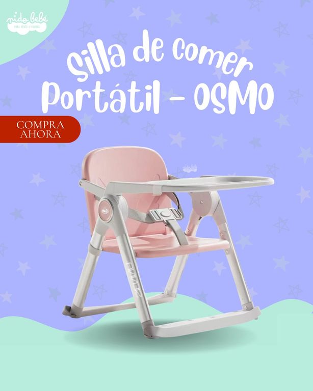Silla de Comer de bebé portatil OSMO - COLOR ROSADO