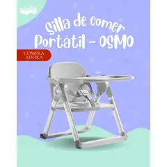GENERICO - Silla de Comer de bebé portatil OSMO - COLOR PLOMO