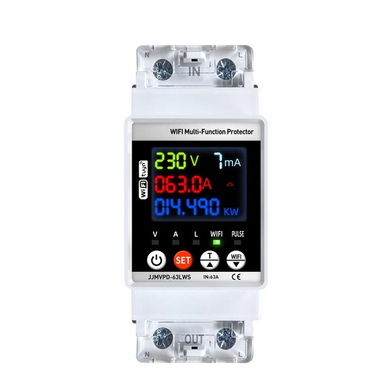 Medidor de Energía Eléctrica Sin WiFi con Protección 63LS