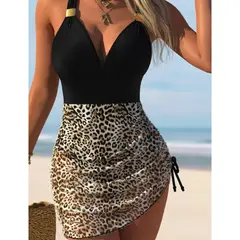 GENERICO - TRAJE DE BAÑO CON FALDA - FORRO INTERNO Y COPA