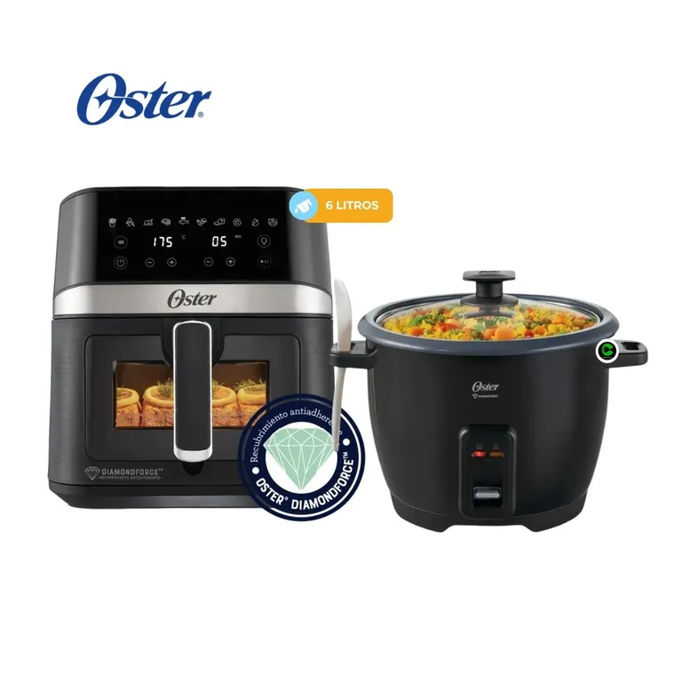 Combo Freidora de Aire CKSTAF60WDDF 6 Litros y Olla Arrocera