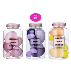 GENERICO - Pack X 3 Frascos de esponja de Maquillaje