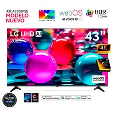 LG - Televisor 43 Pulg Ultra HD 4K AI ThinQ 43UA7300