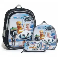 GENERICO - MOCHILA 3 EN 1 MULTIPACK PARA NIÑOS ESCOLAR TRALALERO VACA SATURNITA