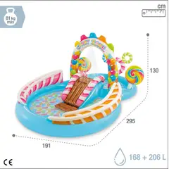 GENERICO - Piscina Inflable Centro de Juegos Candy Zone