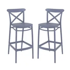 GENERICO - Banco Bar Modelo FLORENCIA GRIS OSCURO