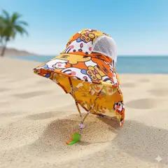 GENERICO - Sombrero con Silbato con Diseño de Tigres Naranja