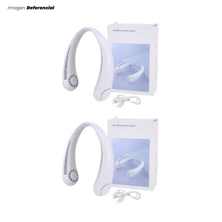 Ventilador Portátil De Cuello Recargable - 02 Unidades
