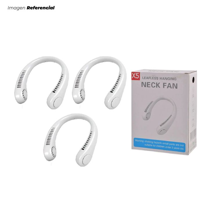 Ventilador Portátil De Cuello Recargable - 03 Unidades