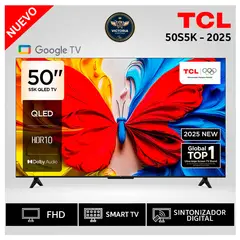 TCL - Televisor QLED FHD Smart Google TV 50S5K Modelo Nuevo