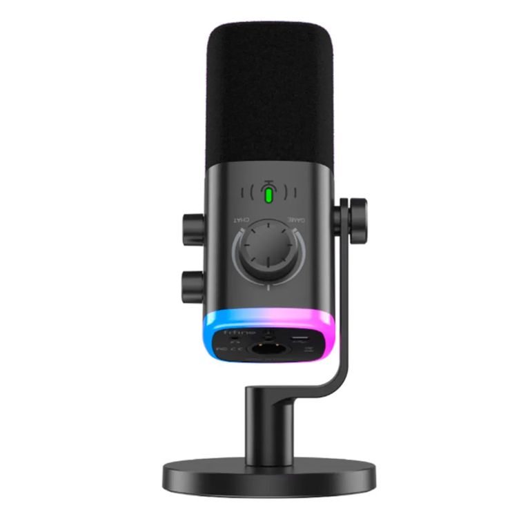 Micrófono dinámico USB-XLR AmpliGame AM9 con RGB