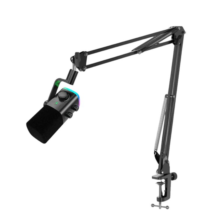 Micrófono AM9T Black con Brazo Articulado USB-XLR para Gaming y Podcast