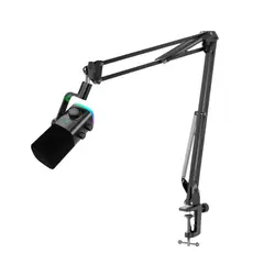 FIFINE - Micrófono AM9T Black con Brazo Articulado USB-XLR para Gaming y Podcast