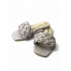 RITA LINARES - SANDALIA TRENZADA TOPO