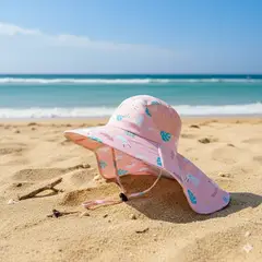 GENERICO - Sombrero con Silbato con Diseño de Conejitos Palo Rosa