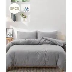 GENERICO - FUNDA NÓRDICA DE 2 PLZ COLOR BLANCO 100 % ALGODÓN