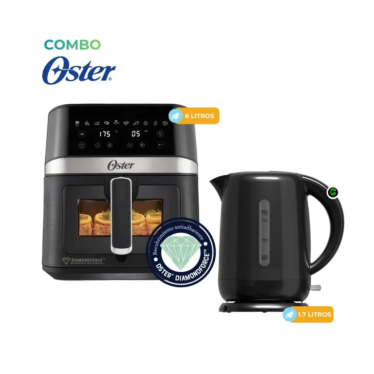 Combo Freidora de Aire CKSTAF60WDDF 6 Litros y Hervidor 1.7 Litros