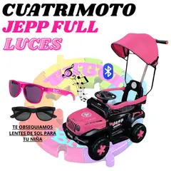 STOKKER BABY - CARRITO JEEP INTELIGENTE A BATERIA MUSICAL, BLUETOOTH Y LUCES INCLUIDO LENTES DE OBSEQUIO - ROSADO