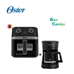 OSTER - Duo Freidora de Aire CKSTAF60WMDF y Cafetera 5 Tazas